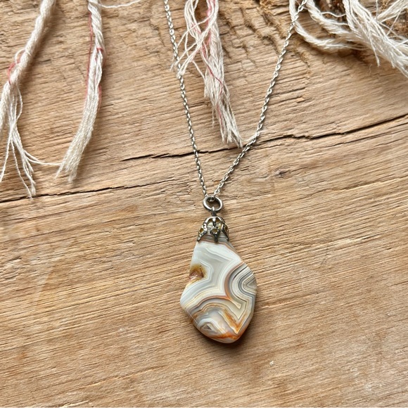 EARTHBOUND Jewelry - Crazy Lace agate necklace